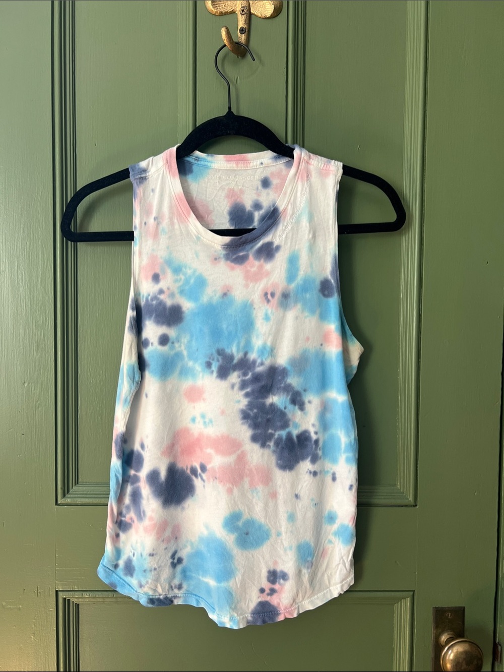 Spiritual Gangster Blue, Pink & Navy Tie-Dye Muscle Tank
